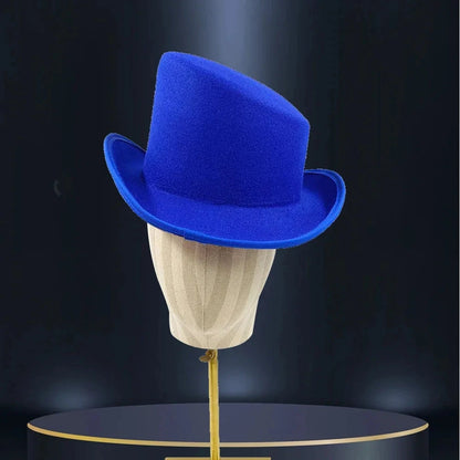 New High Quality Man Fedora Unisex Gentleman Cosplay Derby Bowler Hat British Shape Hat Autumn Magic Hat Feather Accessories Good Vibrations