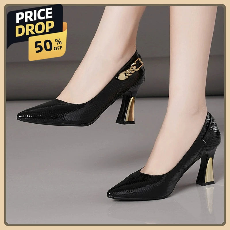 Fashion Women High Heels Shoes Sexy Pointed Toe Elegant Dress Sandals Plus Size Woman 2025 New Spring Designer Party Pumps Good Vibrations