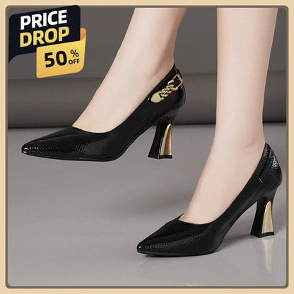Fashion Women High Heels Shoes Sexy Pointed Toe Elegant Dress Sandals Plus Size Woman 2025 New Spring Designer Party Pumps Good Vibrations