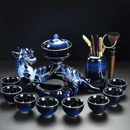 Porcelain Gaiwan Chinese Tea Set Complete Set Puer Chinese Portable Tea Set Luxury Vintage  Tea Ceremony Good Vibrations