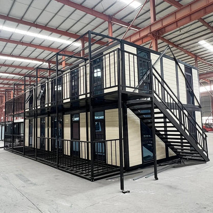 Double Storey Container House Modular House Design 20ft 40ft Custom 2/3/4 Bedrooms for Work Office Warehouse Portable House Good Vibrations