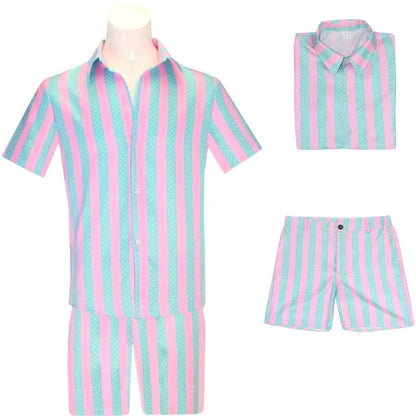 Costume de Cosplay du Film Ken pour Adulte, T-shirt Noir, Écharpe Rose, Ensemble Complet, Princesse, ixde Carnaval d'Halloween Good Vibrations