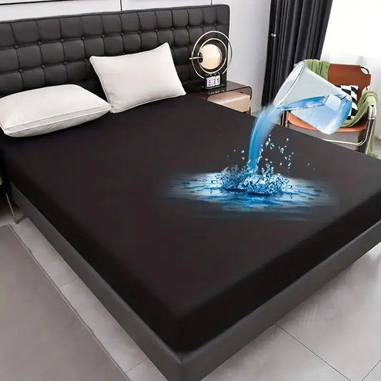 Waterproof Fitted Bed Sheet Comfortable Mattress Protector with Elastic Rubber Band Washable and Easy Care Good Vibrations