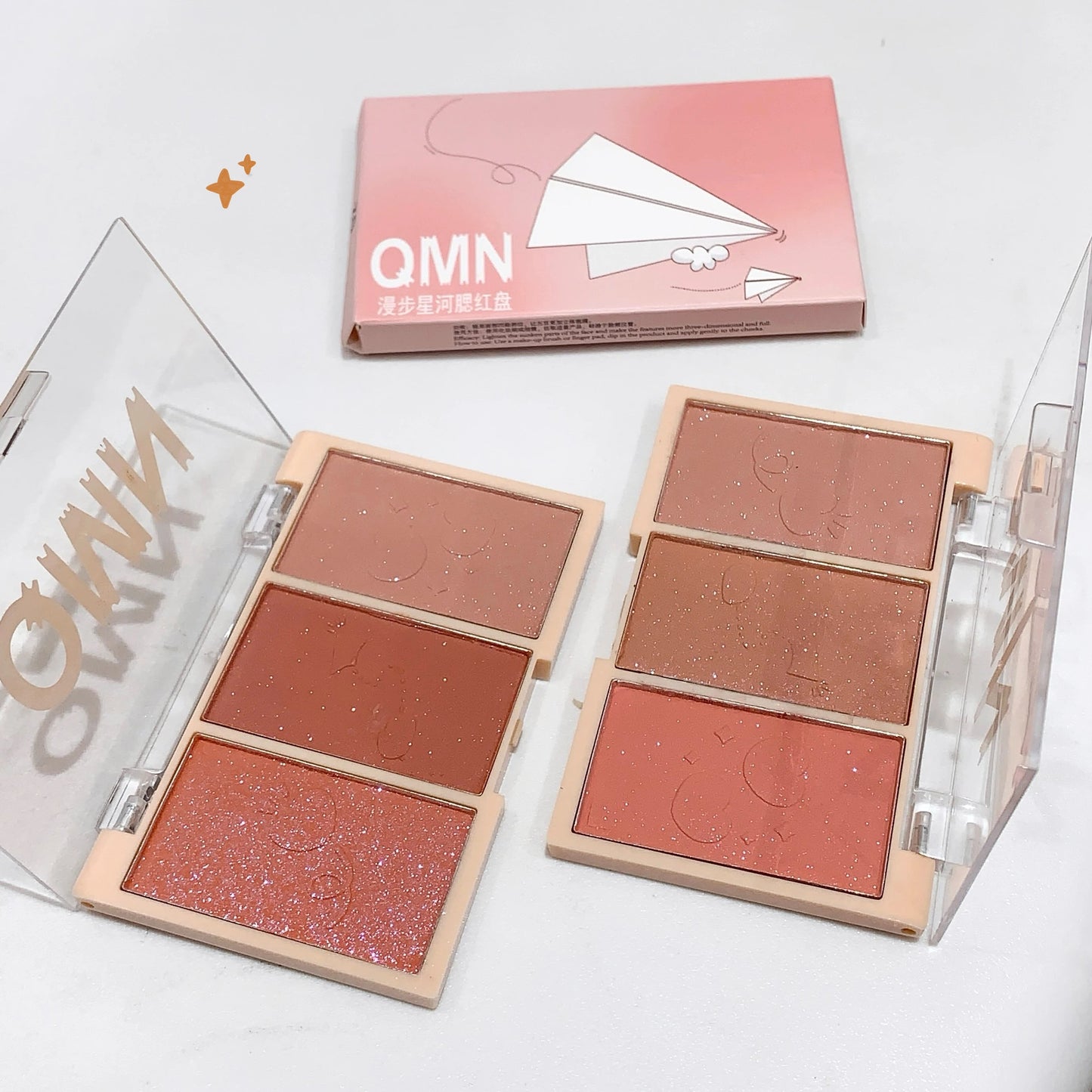 Natural&Matte Blush Palette Fine Powder&Easy To Apply, Long-lasting Pigment Cream Foundation , Concealer With Natural Blending Good Vibrations