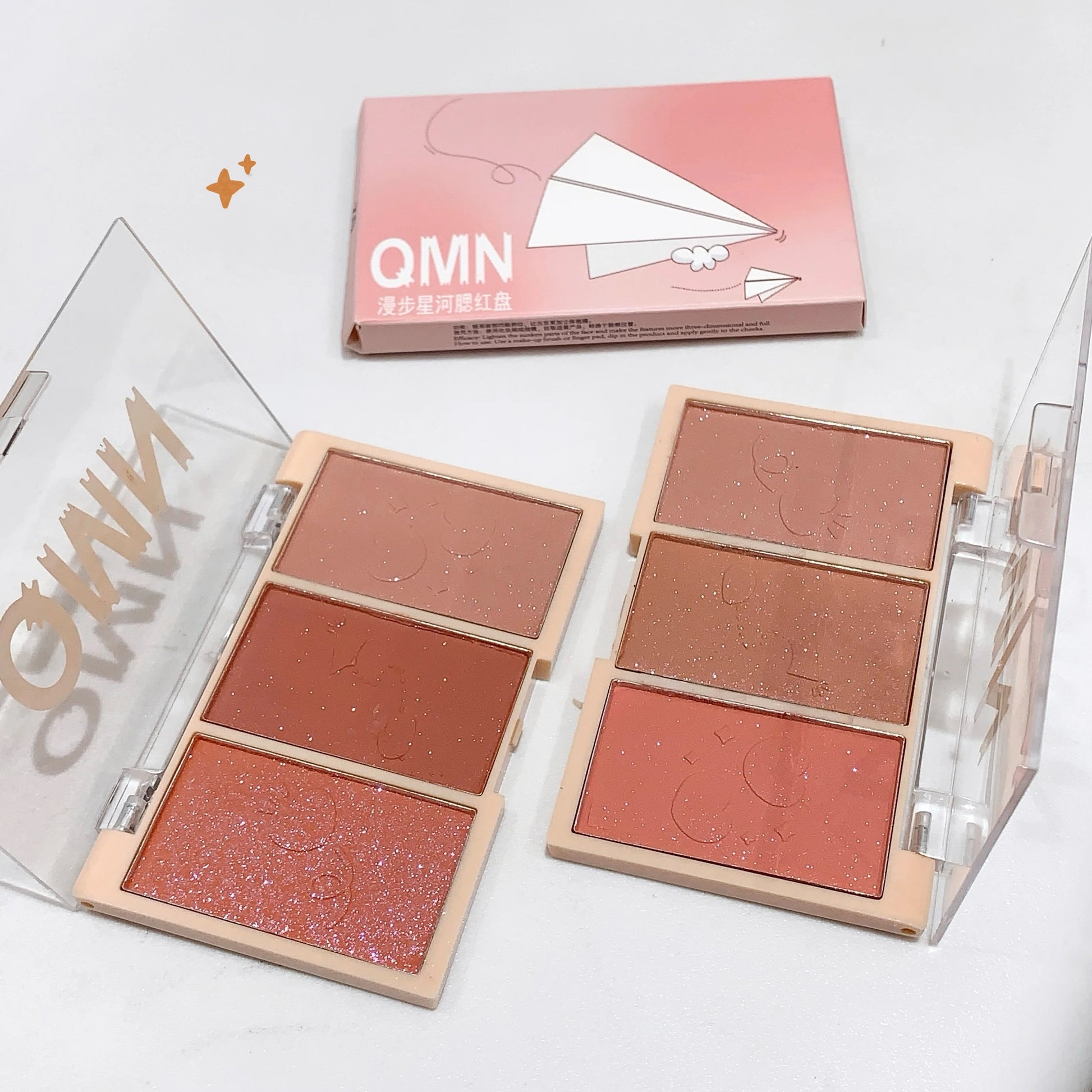 Natural&Matte Blush Palette Fine Powder&Easy To Apply, Long-lasting Pigment Cream Foundation , Concealer With Natural Blending Good Vibrations