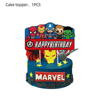 New Avengers Cake Decoration Cake Toppers Birthday Party Supplies Baby Shower Superhero Kids Boys Girls Cup Favors Decoration Good Vibrations