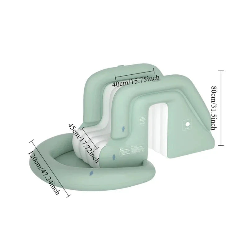 Inflatable Swimming Pool with Water Slide for Backyard Garden Party Foldable Kids Adults Family Pools PVC Swimming Pools Good Vibrations