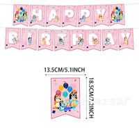 Bluey Theme Birthday Party Decorations Celebration Party Balloons Disposable Tableware Cup Plate Baby Shower Kid Party Set Good Vibrations