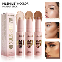 MLSMILE 8 Color High Gloss Pearl Contouring Stick Face Brightening Sleeper Silkworm Pen three-dimensional Face contour Shadow Good Vibrations