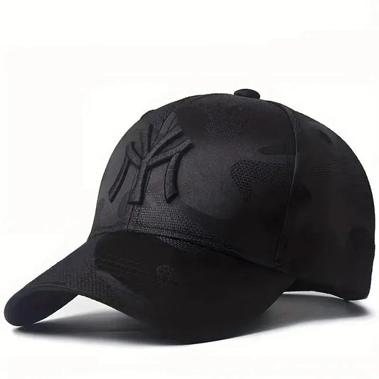 Fashion Letter Embroidery Camouflage Baseball Hats Spring and Autumn Outdoor Adjustable Casual Hats Sunscreen Hat Good Vibrations