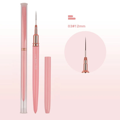Nail art pen professional nail polish fine line pen with cover metal nail brush DIY painting hook pen pull line nail art tools Good Vibrations