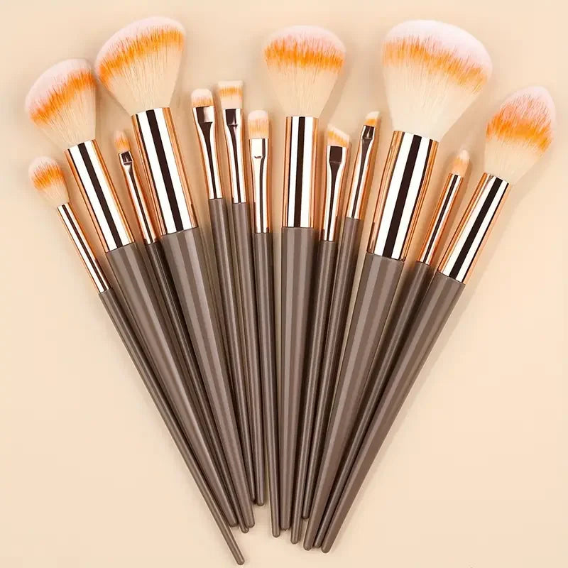 NEW13PCS Makeup Brush Set Eye Shadow Highlighter Concealer Brush Blush Loose Powder Brush Blending Soft Fluffy Women Beauty Tool Good Vibrations