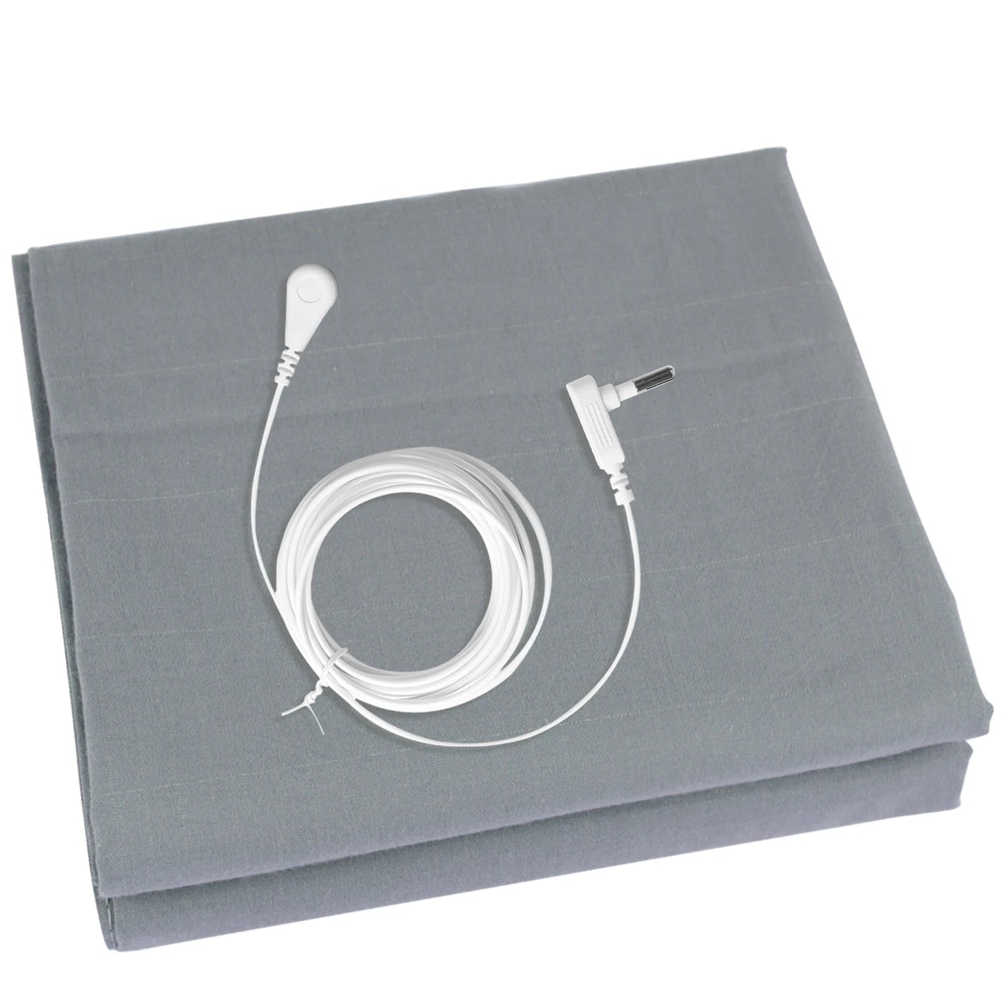 Grounding Bed Sheet US/UK/EU Plug Grounding Mat 10% Silver Fiber & 90% Organic Cotton Natural Healthy Energy Sleep Mat Good Vibrations