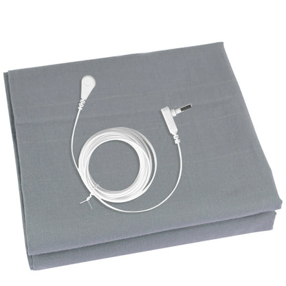 Grounding Bed Sheet US/UK/EU Plug Grounding Mat 10% Silver Fiber & 90% Organic Cotton Natural Healthy Energy Sleep Mat Good Vibrations