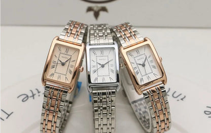 Watches for Women Rectangular Roman Scale Ladies Steel Strap Watch Fashion Trend Thin Strap Quartz Wristwatches Relogio Feminino Good Vibrations