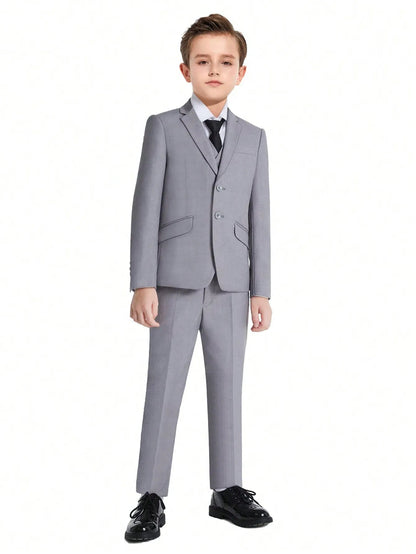 Boys Suits Colorful Formal Suits 5 Piece Slim Fit Dresswear Suit Set School Uniforms Good Vibrations