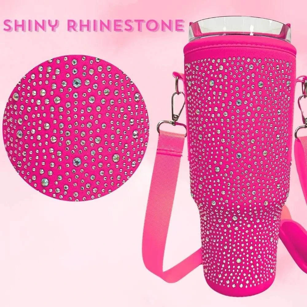 6 colors shiny rhinestone Lanyard cup protection case bag vacuum bottle compatitable for Stanley 40oz accessories vehicle Good Vibrations Adult Super Store