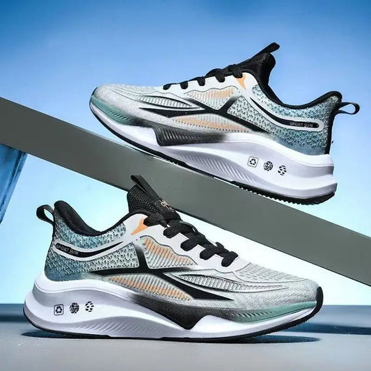 Outdoor Men Running Shoes Breathable Male Casual Walking Sneakers Lightweight Sport Shoes Comfortable Athletic Training Footwear Good Vibrations