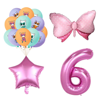 Superkitties Happy Birthday Party Decor Paw Meow Cat Super Kitties Tableware Tablecloth Plate Cup Gift Set Kid Party Supplie Toy Good Vibrations