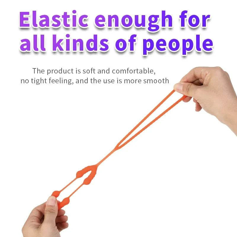 Elastic orange semen lock ring, soft and comfortable male masturbator.