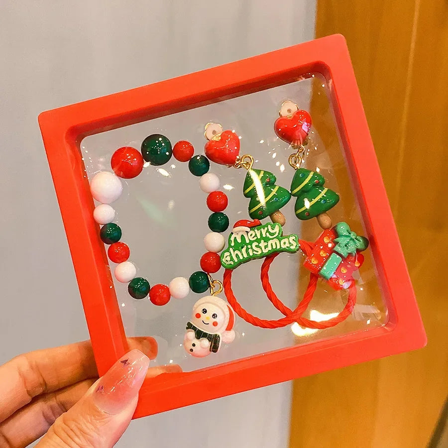 Children's Christmas Gift Jewelry Set: Colorful Bracelet, Versatile Ring & Headrope– Ideal Festive Xmas Present for Boys & Girls Good Vibrations