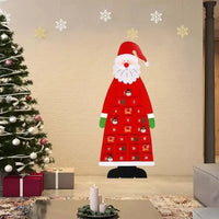 Felt Christmas Calendar Hanging Decor Holiday Ornament Kids Christmas Gifts Door Wall Decor for Home Party Seasonal Decor Good Vibrations