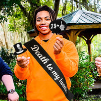 Rip To My Youth Photo Booth Props Death To My 20s Birthday Decorations Death To My Twenties Sash 30th Birthday Party Supplies Good Vibrations