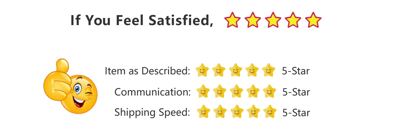5-star satisfaction rating for Black 8 Tobacco Grinder with positive feedback on item description, communication, and shipping speed.