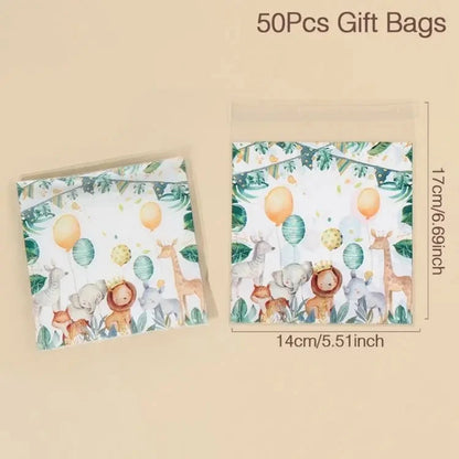 Jungle Safari Birthday Decoration Jungle Animals 1st Birthday Gifts Decoration Wild One Birthday Tableware Baby Shower Decor Good Vibrations