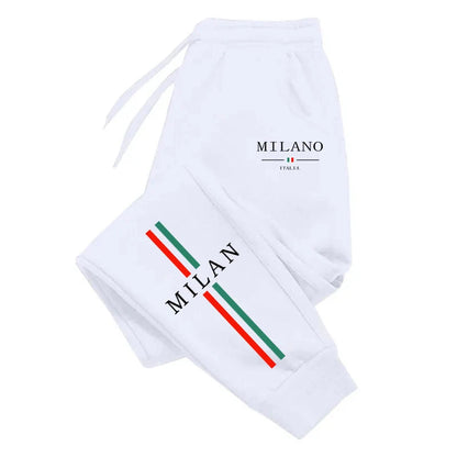 2025 Hot Sale Milan City Printed Jogger Pants High Quality Men's Autumn Winter Casual Sports Sweatpants Outdoor Running Wear Good Vibrations