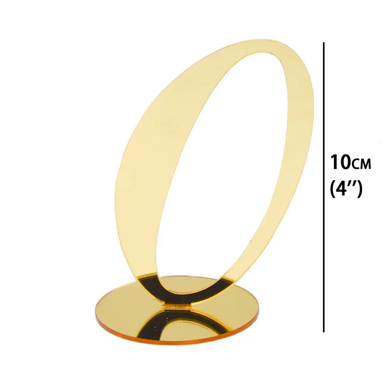 1PC Gold Silver Table Number with Holder Elegant Mirror Table Number Sign Seat Card For Wedding Birthday Party Anniversary Event Good Vibrations