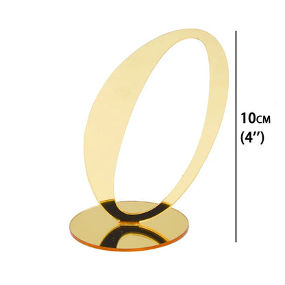 1PC Gold Silver Table Number with Holder Elegant Mirror Table Number Sign Seat Card For Wedding Birthday Party Anniversary Event Good Vibrations