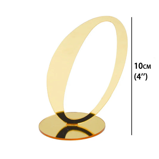 1PC Gold Silver Table Number with Holder Elegant Mirror Table Number Sign Seat Card For Wedding Birthday Party Anniversary Event Good Vibrations