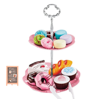 DIY Pretend Play Toy Simulation Tea Set Tableware Play House Kitchen Afternoon Tea Game Toys Gifts For Children Kids Girls Good Vibrations