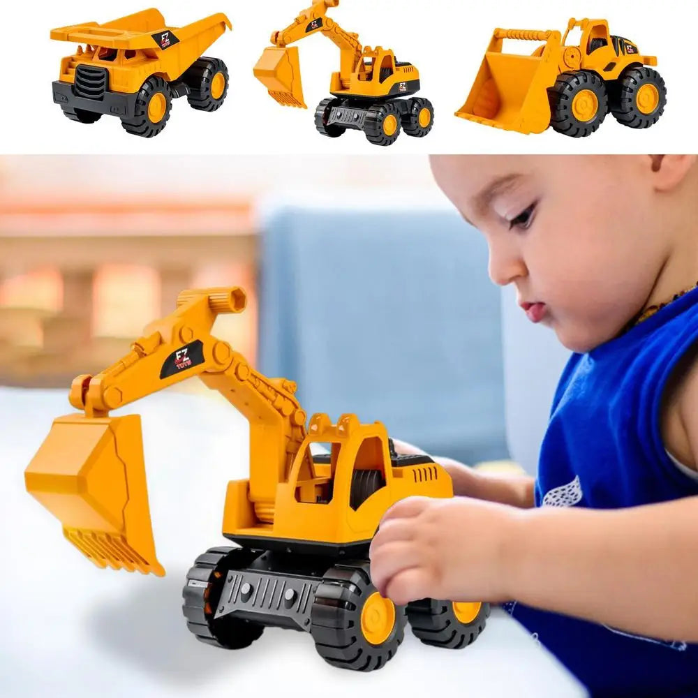 Excavator Toy Inertia Driving Excavator For Kids Construction Fleet Toddler Early Education Construction Vehicles Toys Good Vibrations