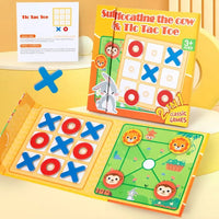 Toy Book Magnetic Chess Game Clip Design Puzzle Children's Magnetic Tic Tac Toe Interactive Multiplayer Good Vibrations