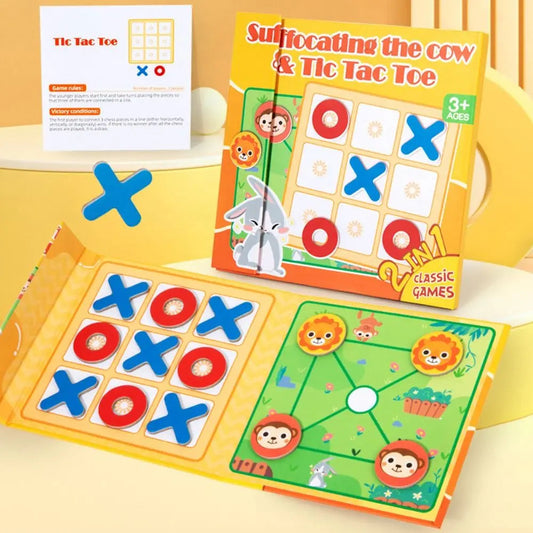 Toy Book Magnetic Chess Game Clip Design Puzzle Children's Magnetic Tic Tac Toe Interactive Multiplayer Good Vibrations