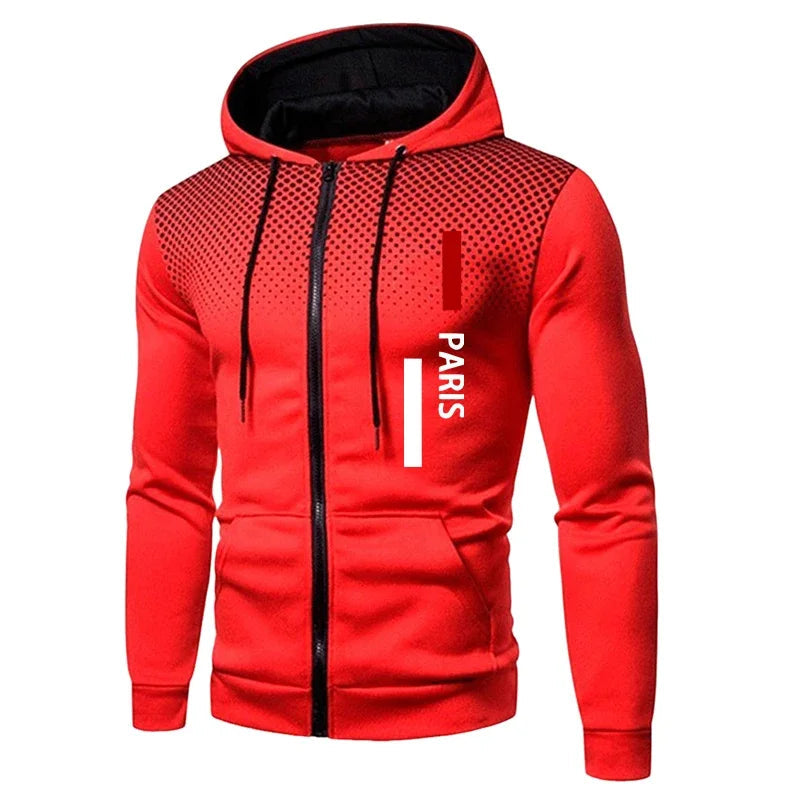 Men's Sportswear Hooded Sweatshirt and Sweatpants Urban Casual Sporty Zipper Hoodie Jogging Suit Fall/winter Training Outfits Good Vibrations