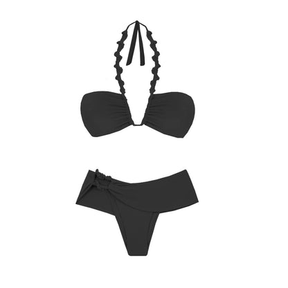 2Pcs Striped Swimsuit With Long Skirt Sexy Women Bikini Push Up Swimwear Halter Biquini Female Bathing Suit Slimming Beachwear Good Vibrations