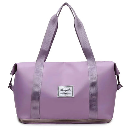 Carry On Travel Duffle Bag  Waterproof Sports Gym Tote Bags for Women Large Capacity Storage Luggage Handbag Good Vibrations