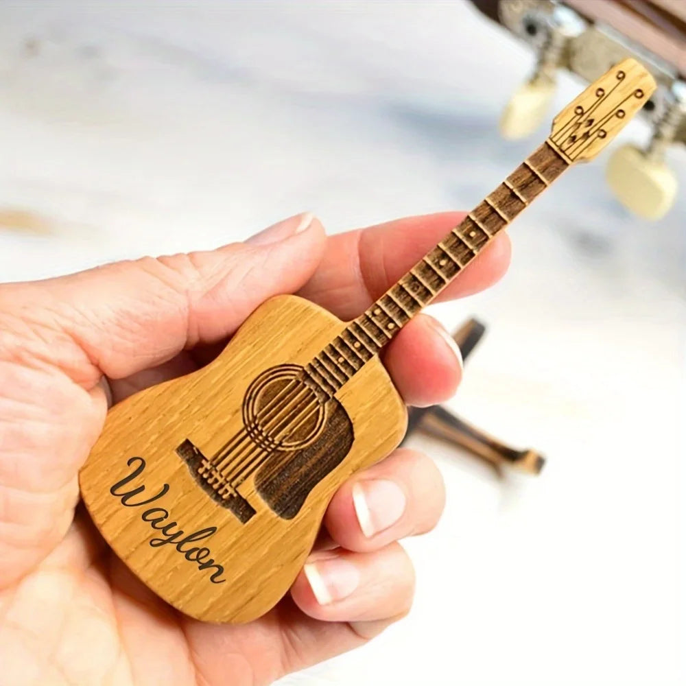 1 Guitar Lover Gift Set - Personalized Engraved Guitar Picks, Perfect for Anniversaries or Gifts for Father, Brothers or Friends Good Vibrations