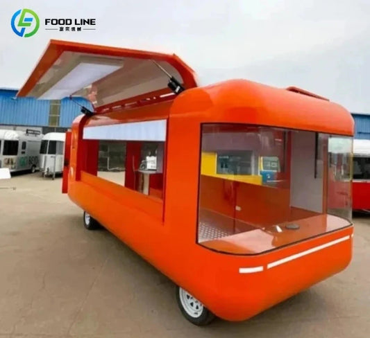 Heavy Duty Customized Street Mobile Food Truck Trailer for Street Vending Ice Cream Pizza Bbq Food Trailer with Warranty Good Vibrations