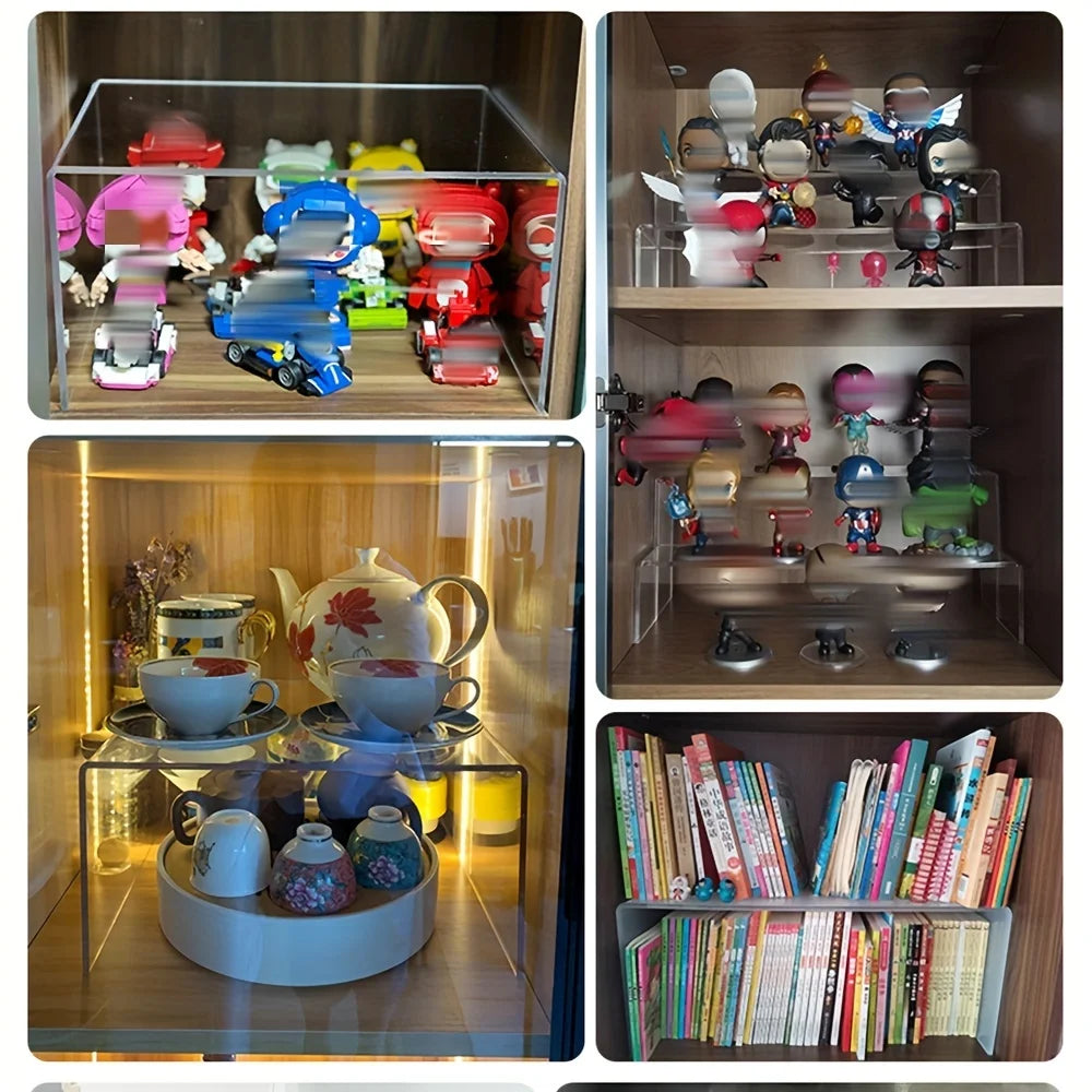 1 Layered Shelf, Refrigerator Storage Shelf, Kitchen Storage Shelf, Toy Figurine Storage Shelf, Cosmetics Layered Storage Shelf Good Vibrations