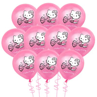 Cartoon Hello Kitty Theme Birthday Party Decor Supplies Kawaii KT Cat Latex Balloons Animal Balloon Baby Shower Kids Toys Gifts Good Vibrations