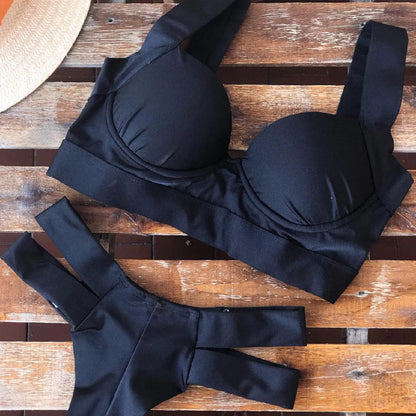 Sexy Push Up One Piece Swimsuit Women Swimwear Underwire Monokini Bathing Suits Swim Suit Wear Summer Beachwear Good Vibrations