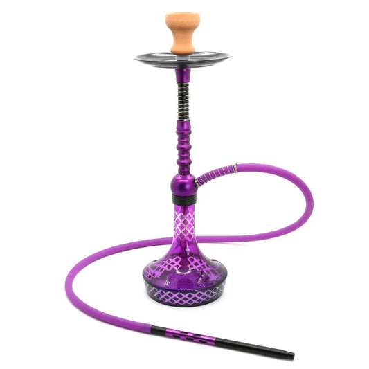 Arab shisha bar KTV single aluminum alloy, glass single tube color, hookah set Good Vibrations