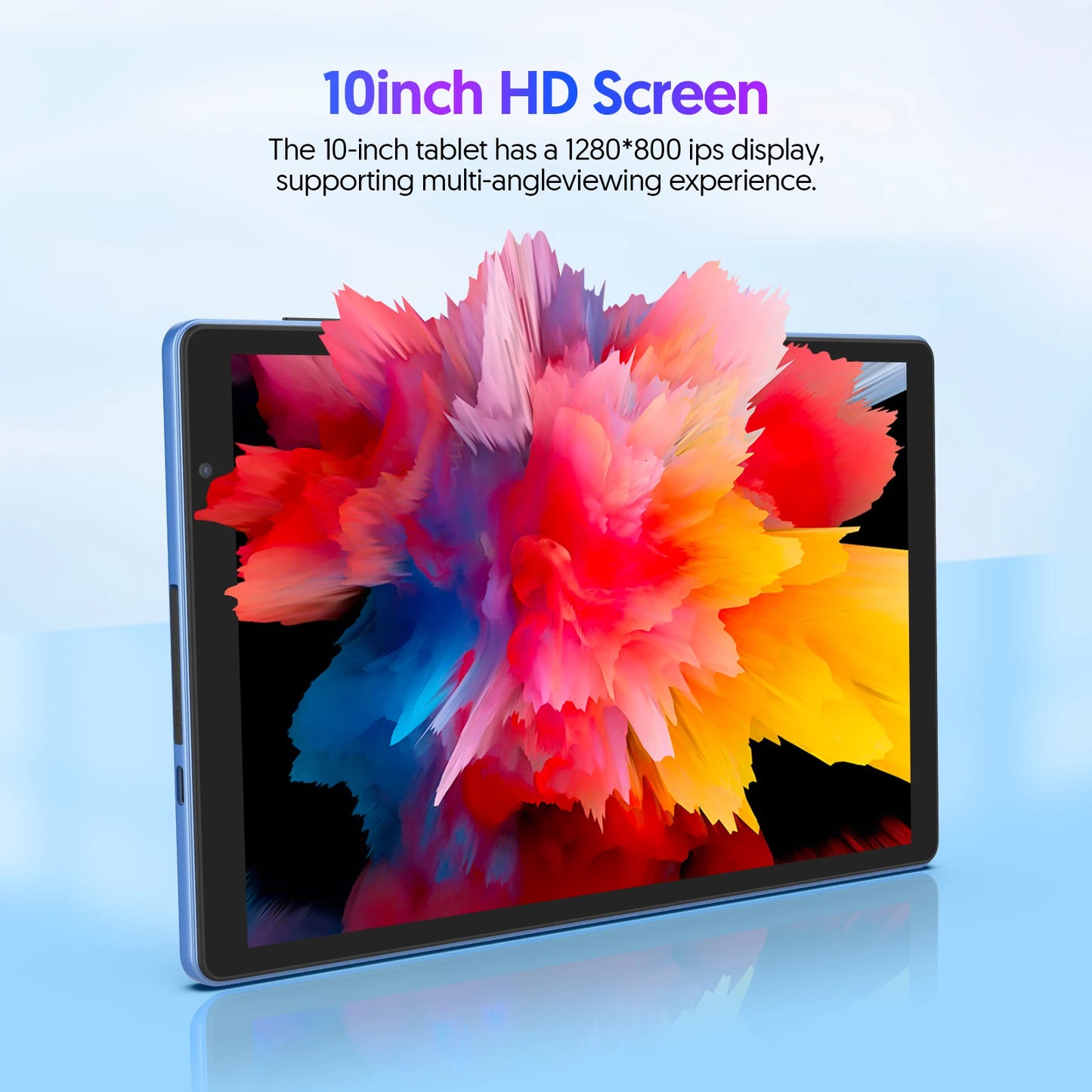 10-inch Android tablet, 4GB (2G + 2G memory expansion) RAM + 32GB ROM, 1280x800 IPS screen, dual cameras, WiFi, 6000 mAh battery Good Vibrations