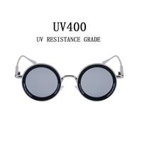 2025 Steampunk Sunglasses For Men Fashion Round Punk Sunglasses Vacation Oculos Outdoor Glasses Vintage Designer Trending Lentes Good Vibrations