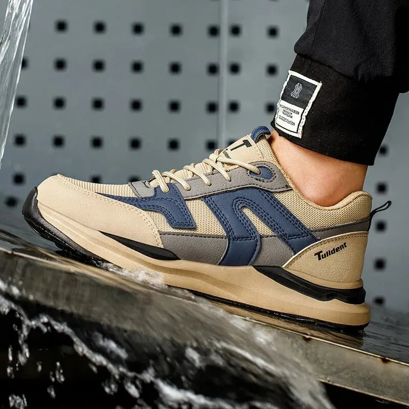 Work Sneakers Steel Toe Shoes Men Safety Shoes Puncture-Proof Work Shoes Boots Indestructible Footwear Security Lightweight Good Vibrations