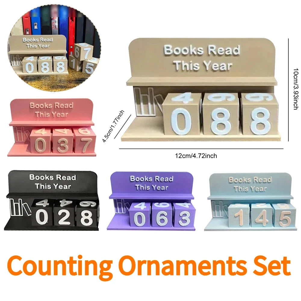 Books Read This Year Counting Ornaments 3D Printed Book Read Tracker Library Decor Ornament for Teachers Writers Library Lovers Good Vibrations